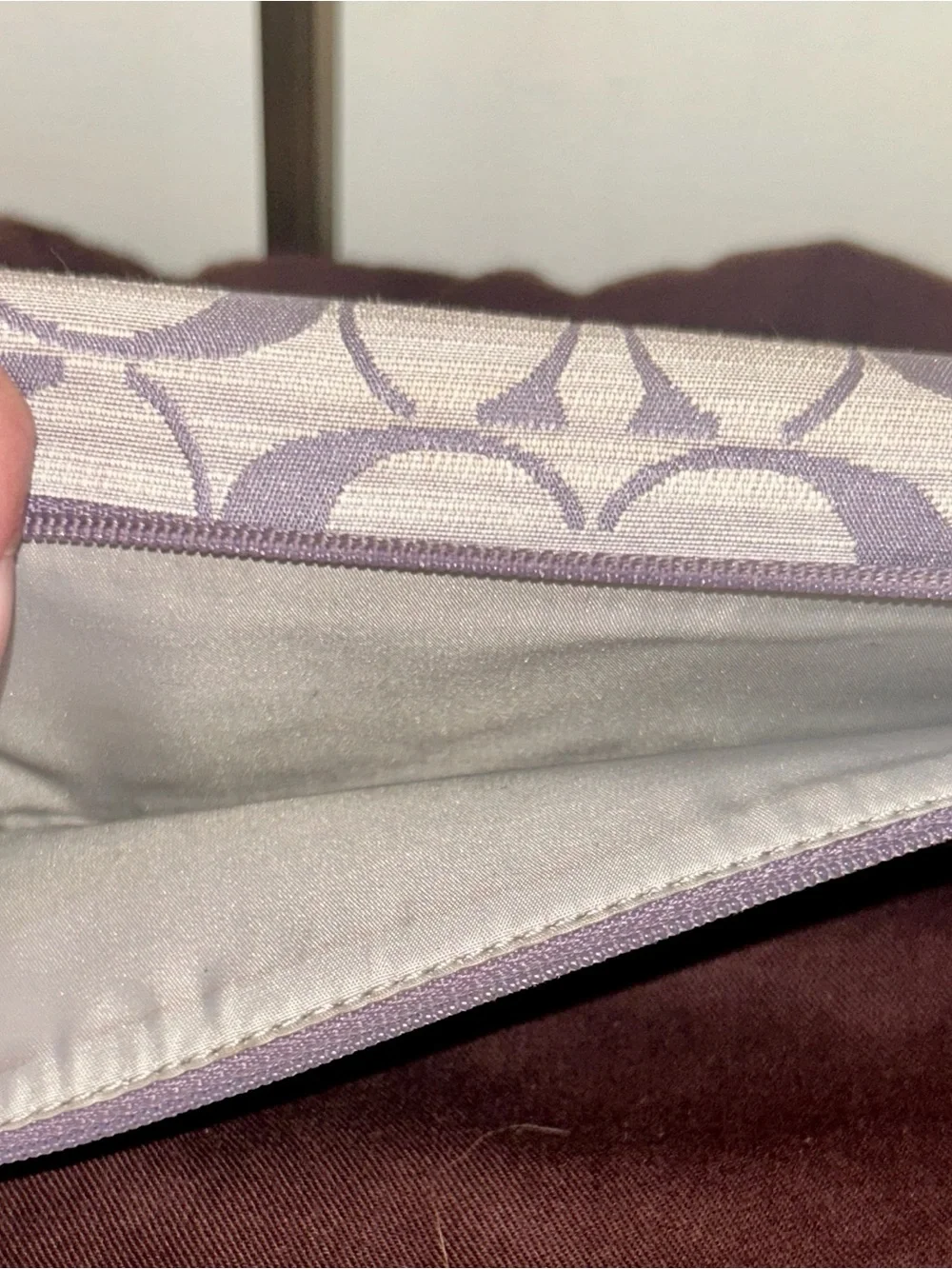 Coach Y2K RARE Lavender Color.  Alexandra Signature Slim Envelope Wallet